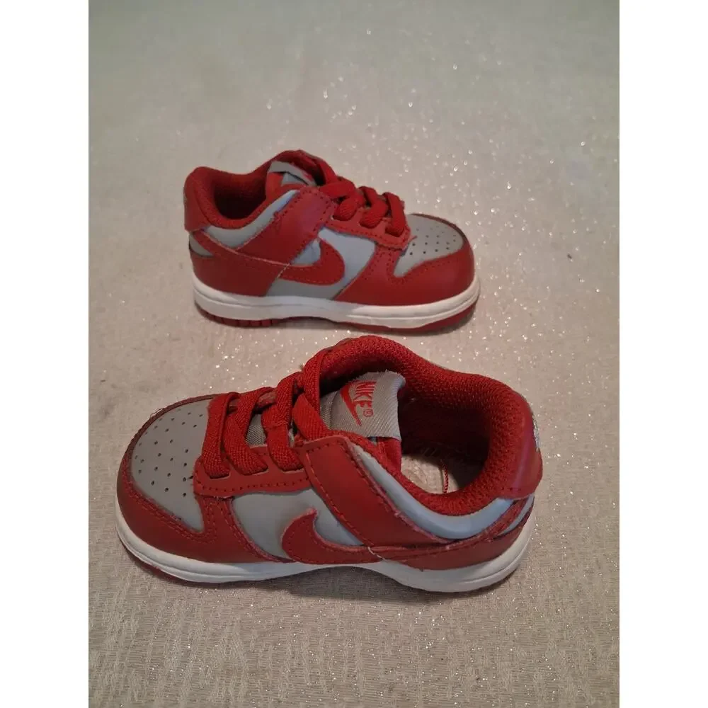 Nike Dunk Low TD UNLV Grey Red CW1589-002 Toddler Baby Size 4C NO INSOLES
